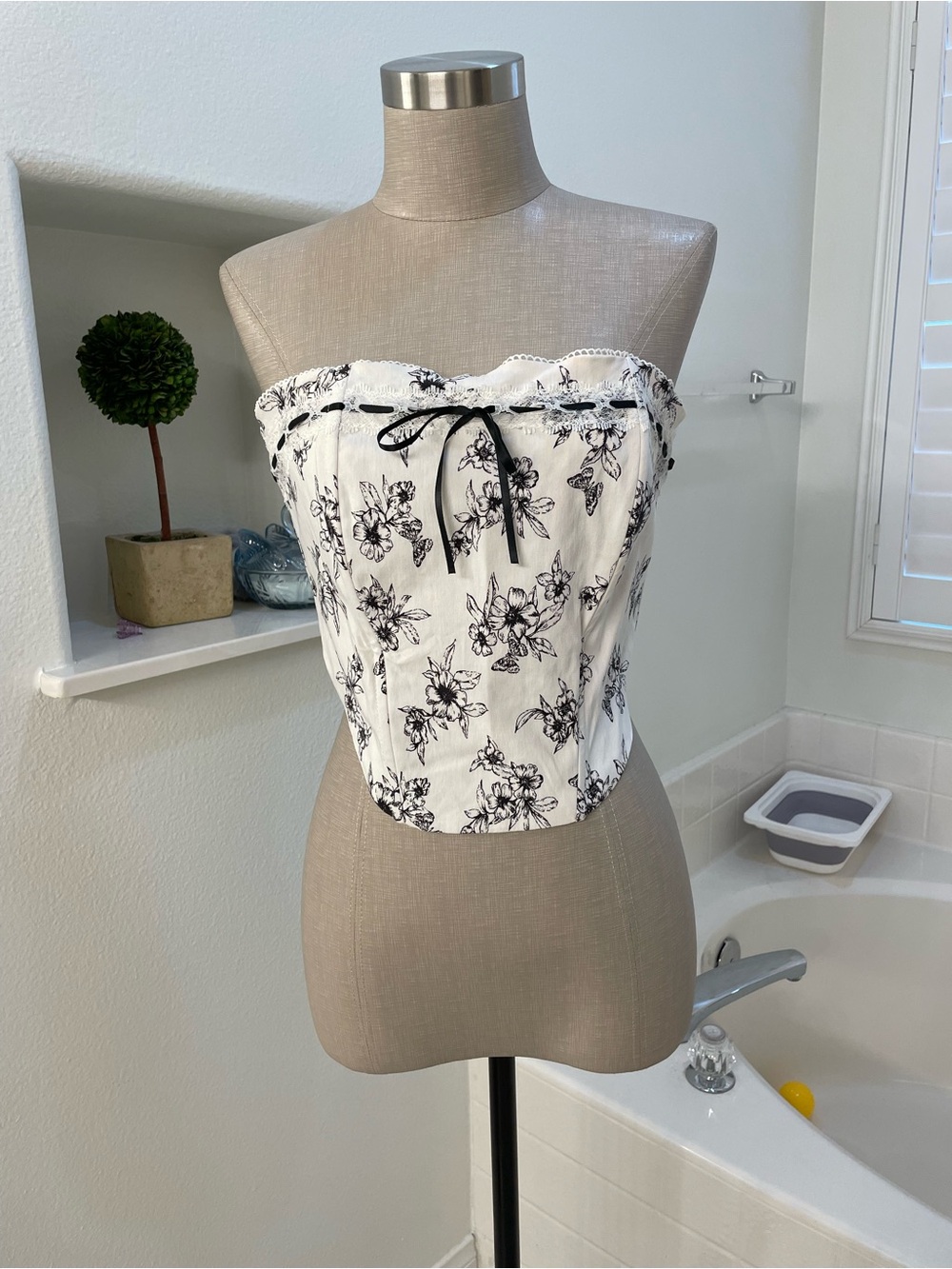 Floral corset top whimsical vibe